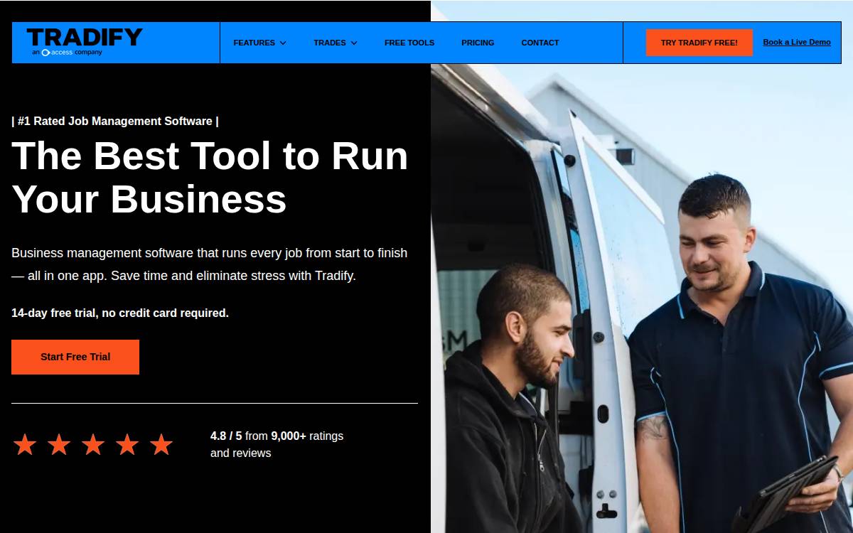 Tradifyhq website preview