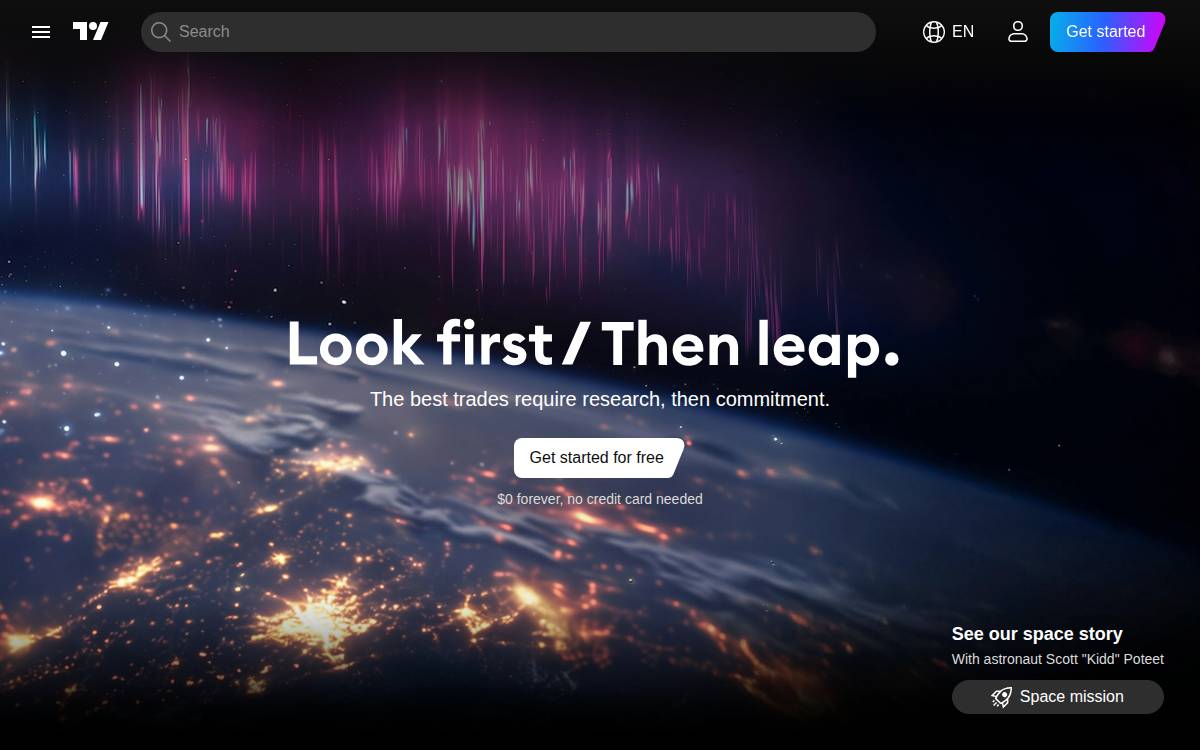 TradingView website preview