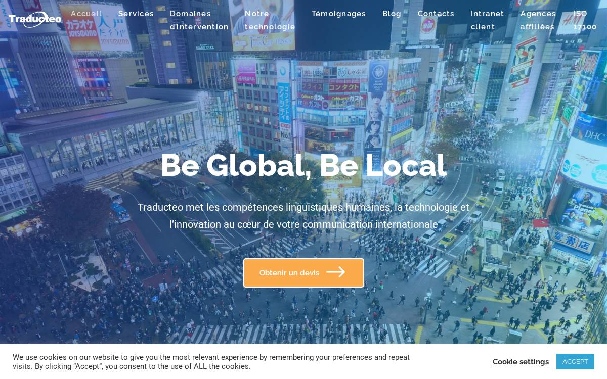 Traducteo website preview