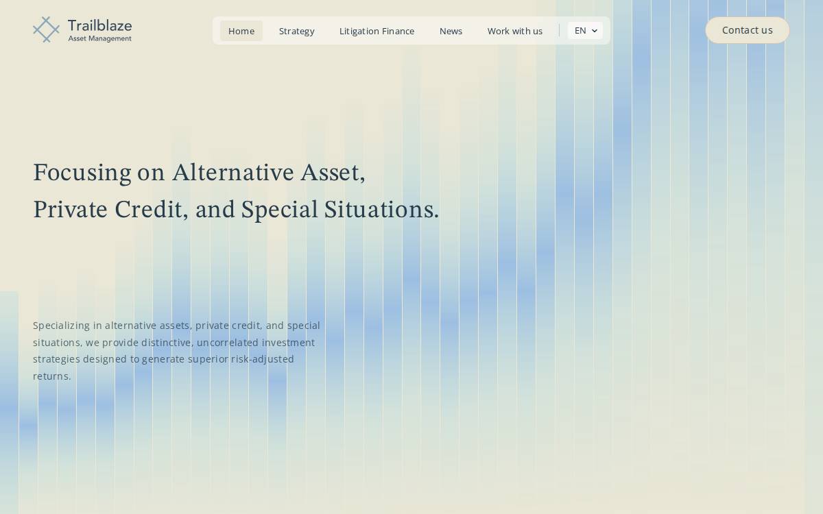 株式会社Trailblaze Asset Management website preview