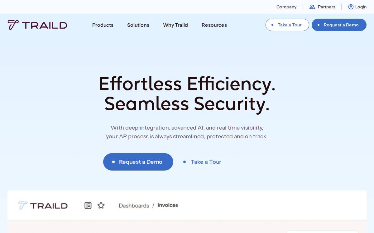 Traild website preview