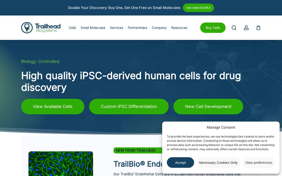 Trailhead Biosystems website preview
