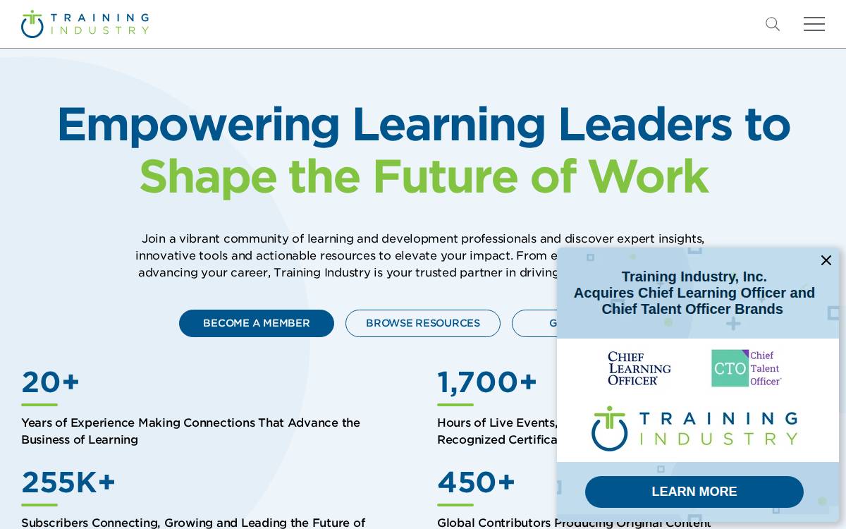 Trainingindustry website preview