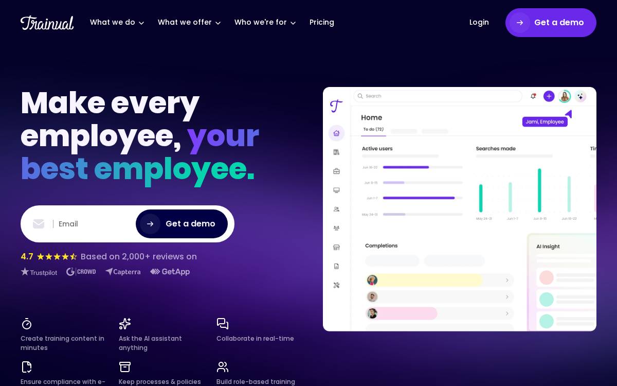 Trainual website preview