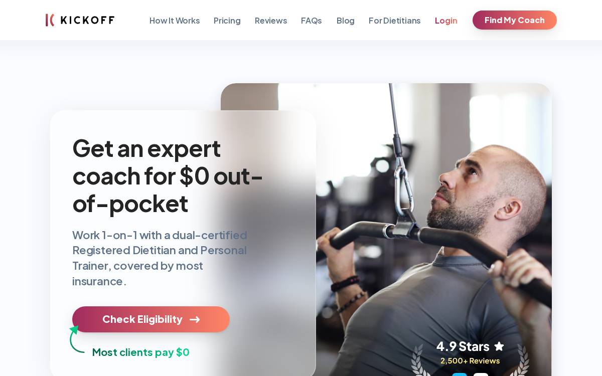 Trainwithkickoff website preview