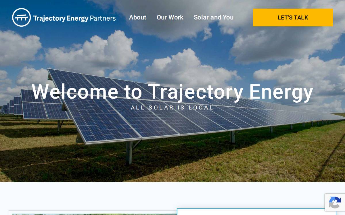 Trajectory Energy Partners website preview