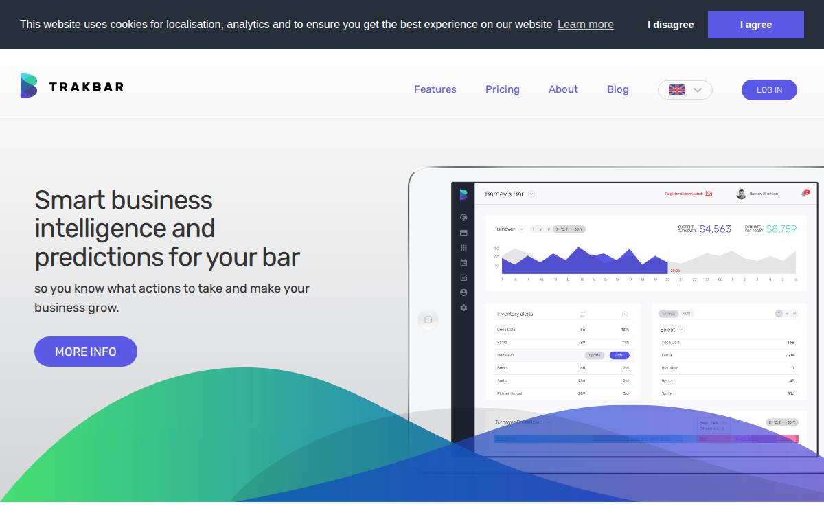 Trakbar website preview