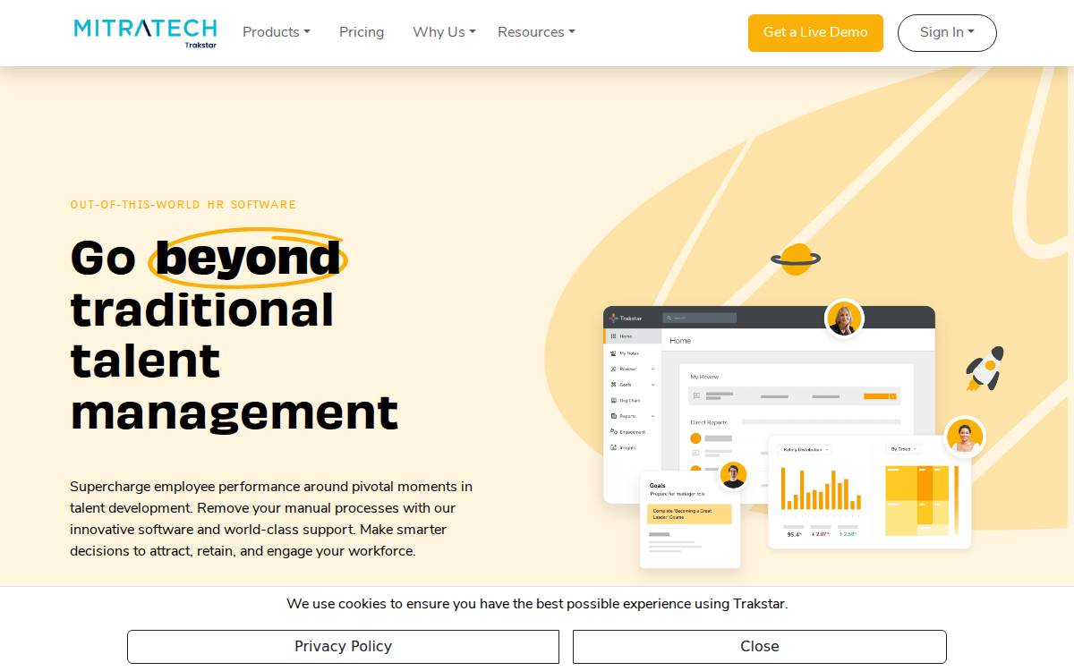 Trakstar website preview