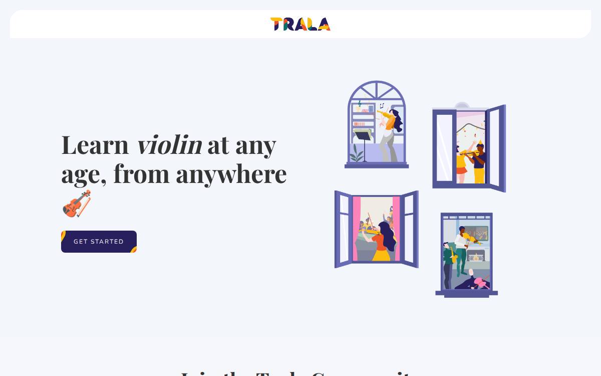 Trala website preview