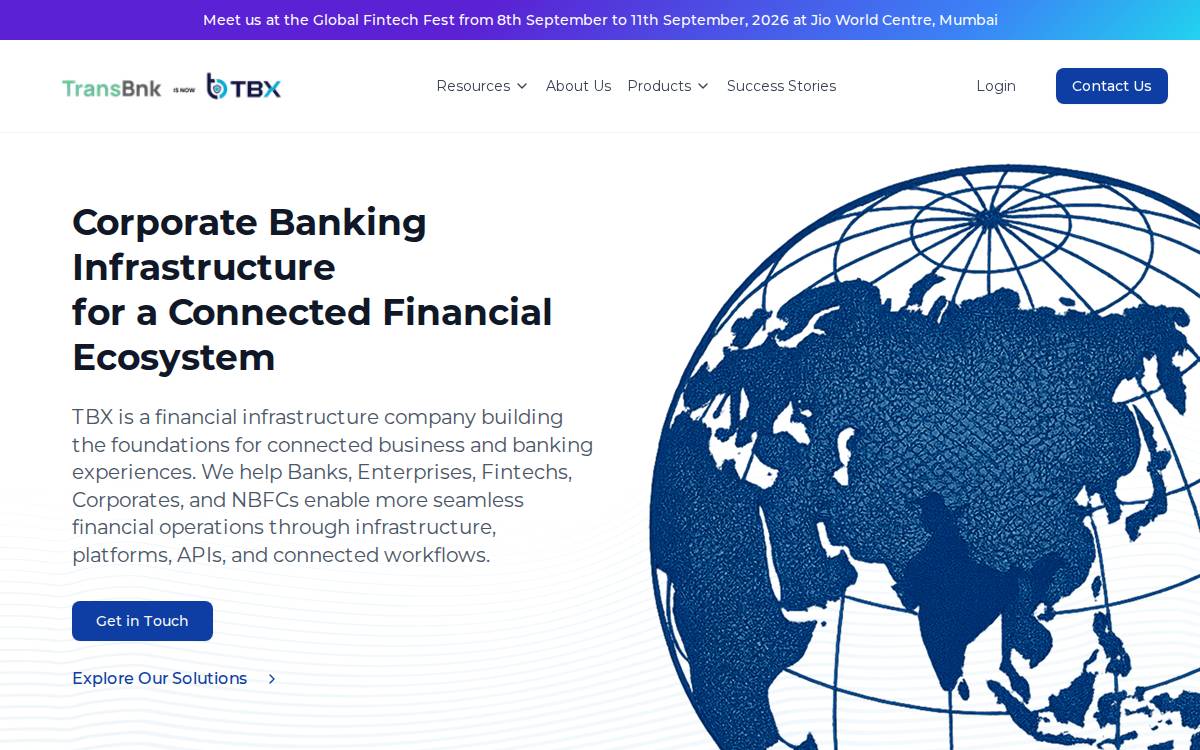 Transbnk website preview