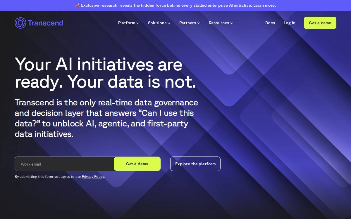 Transcend website preview