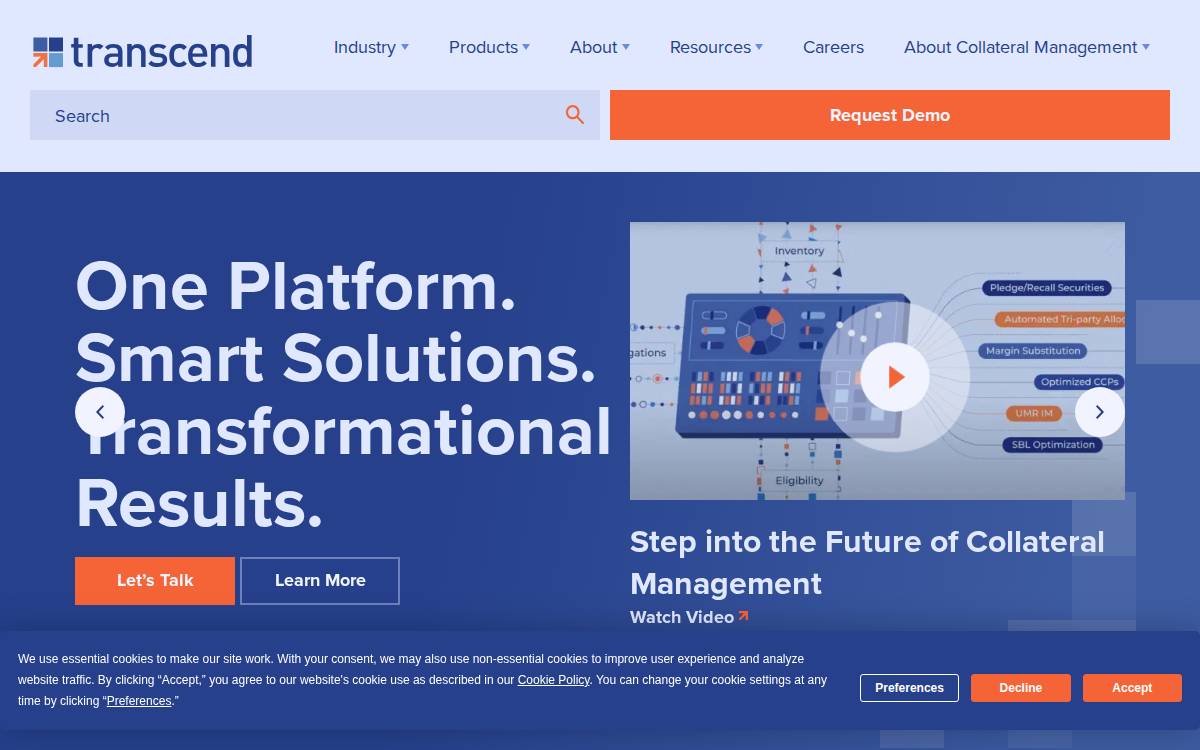 Transcend website preview