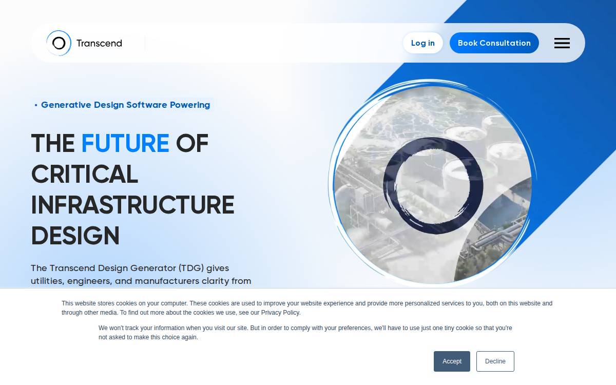 Transcend Infra website preview