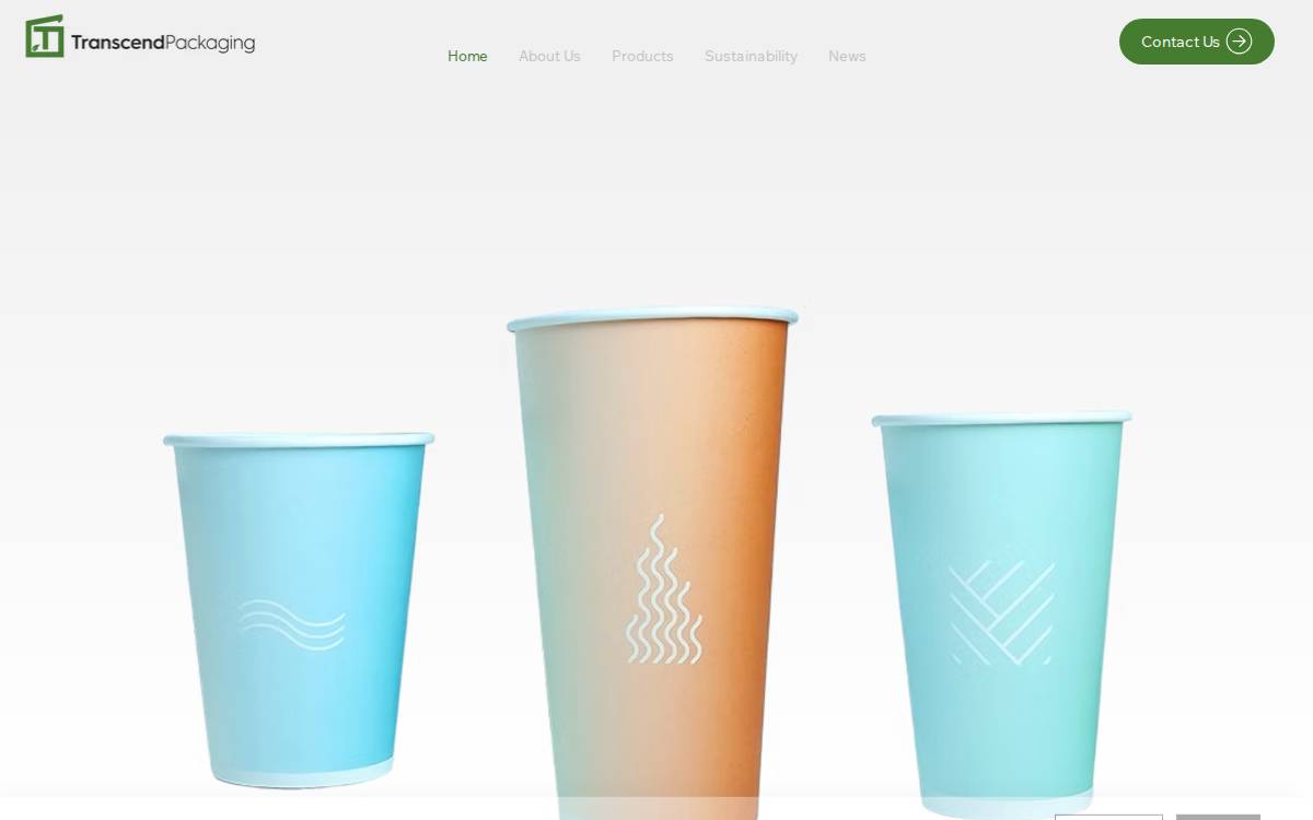 Transcendpackaging website preview