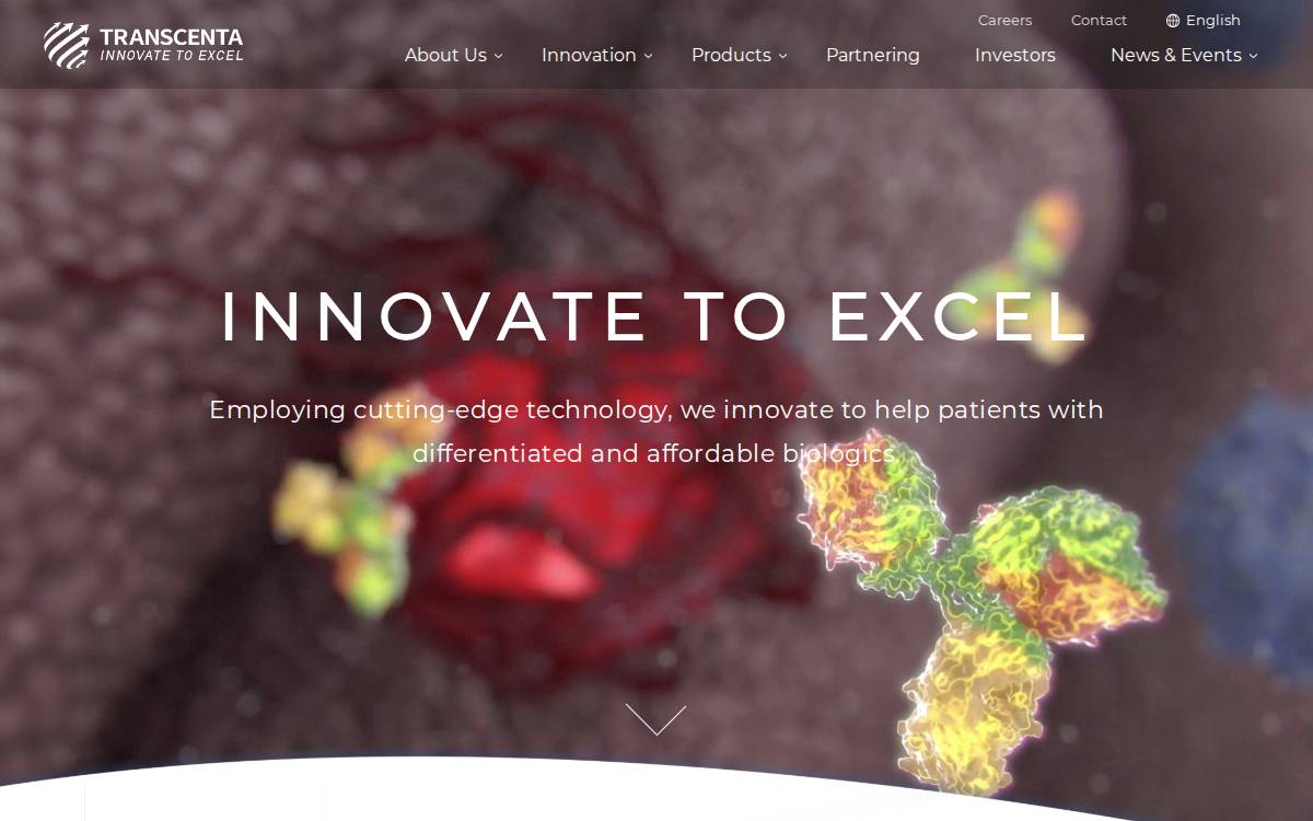 Transcenta Holding website preview