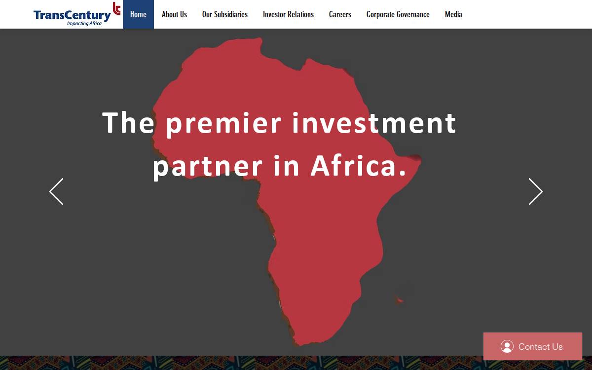 TransCentury PLC website preview