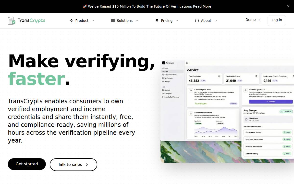 TransCrypts website preview