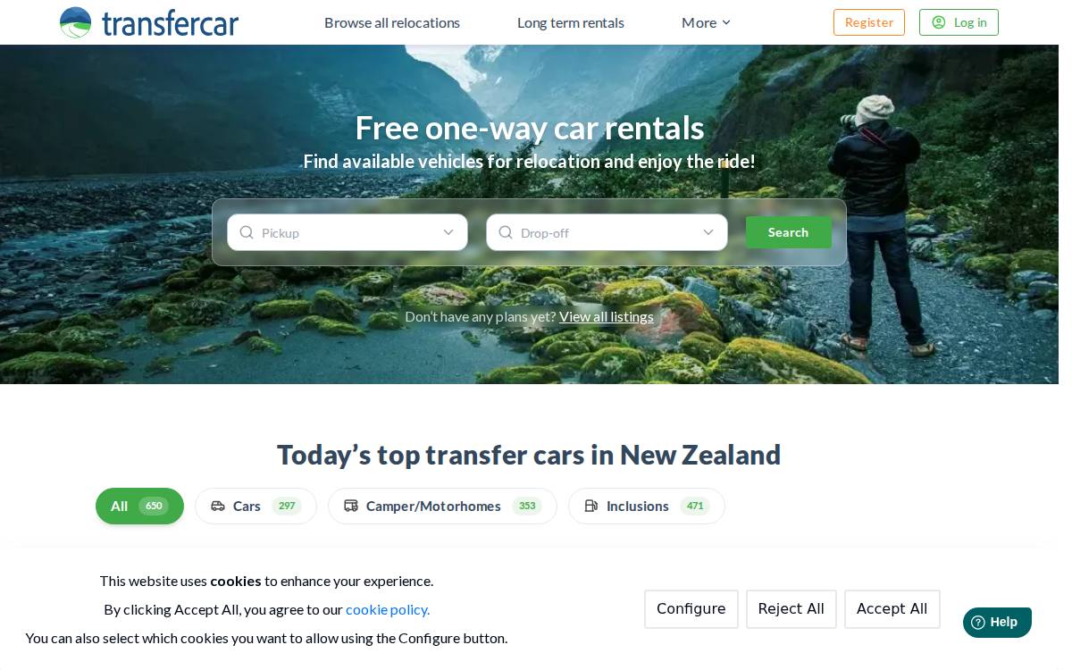 Transfercar website preview