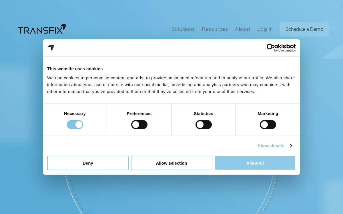 Transfix website preview