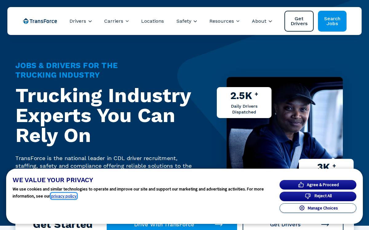 Transforce website preview