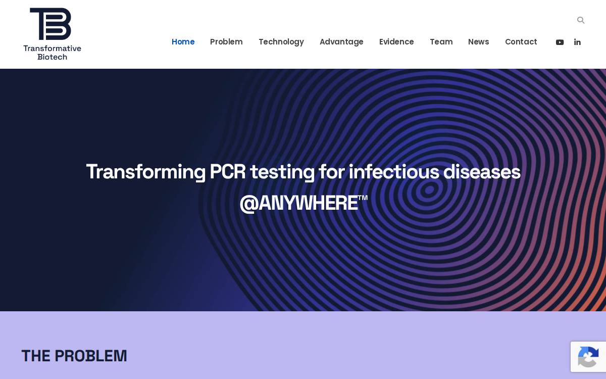 Transformative Biotech website preview