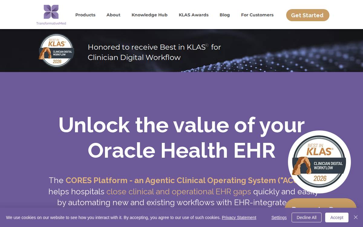 Transformativemed website preview