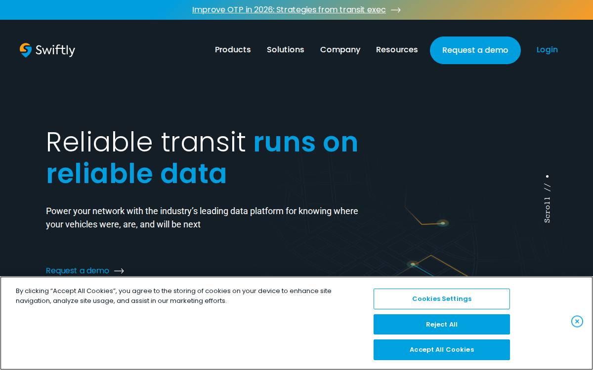 Transit Analytics website preview