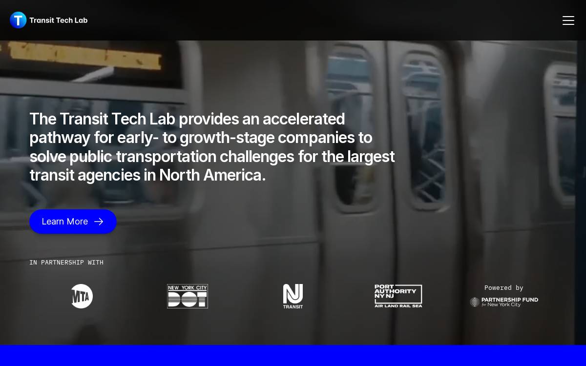 Transit Tech Lab website preview