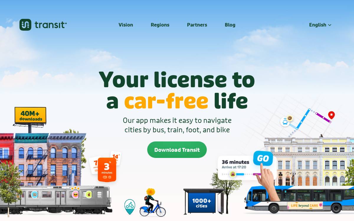 Transit website preview