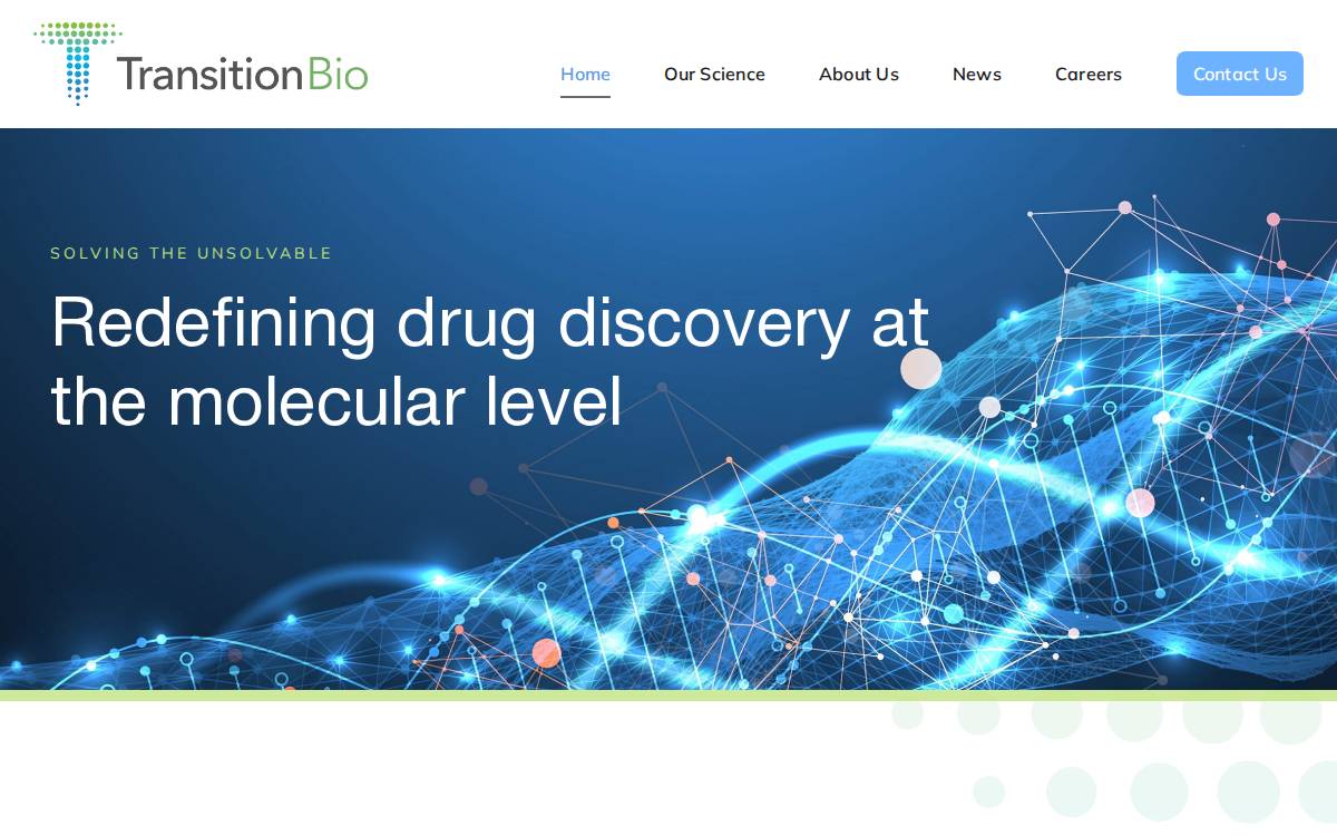 Transition Bio website preview