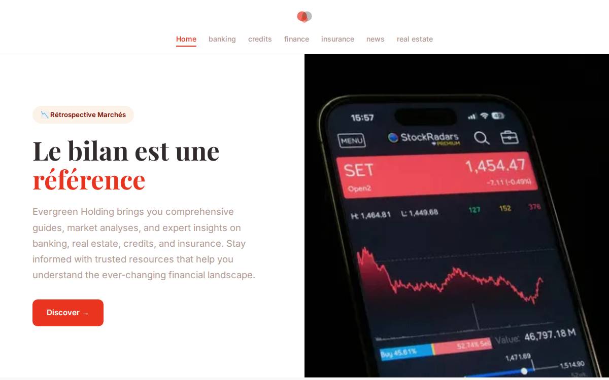 Transition Evergreen website preview