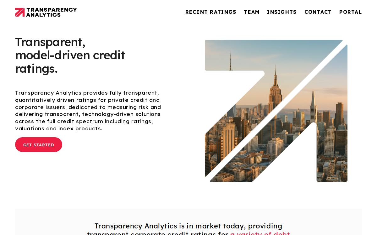 Transparency Analytics website preview
