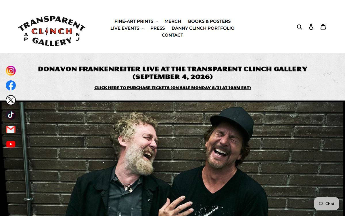 Transparentclinchgallery website preview
