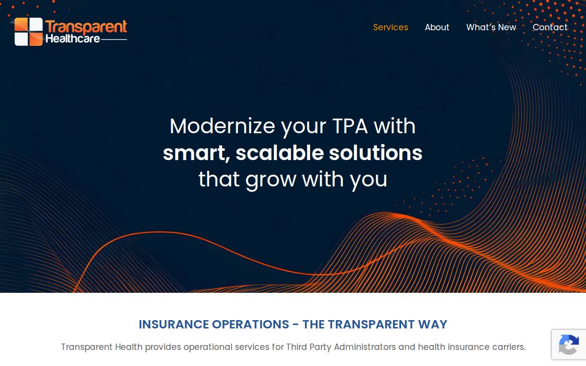 TransparentHealthCare website preview