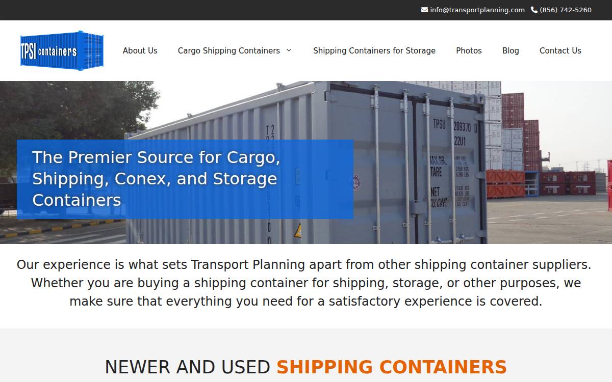 Transport Planning website preview