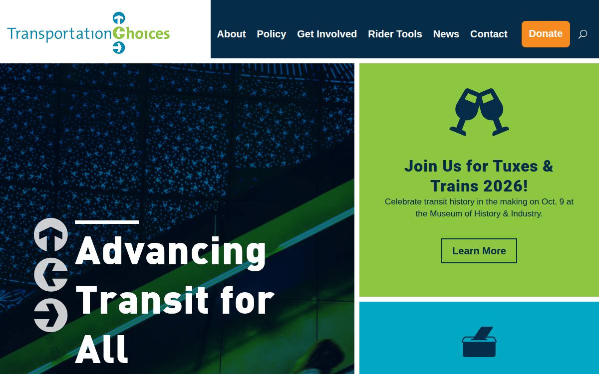 Transportation Choices Coalition website preview