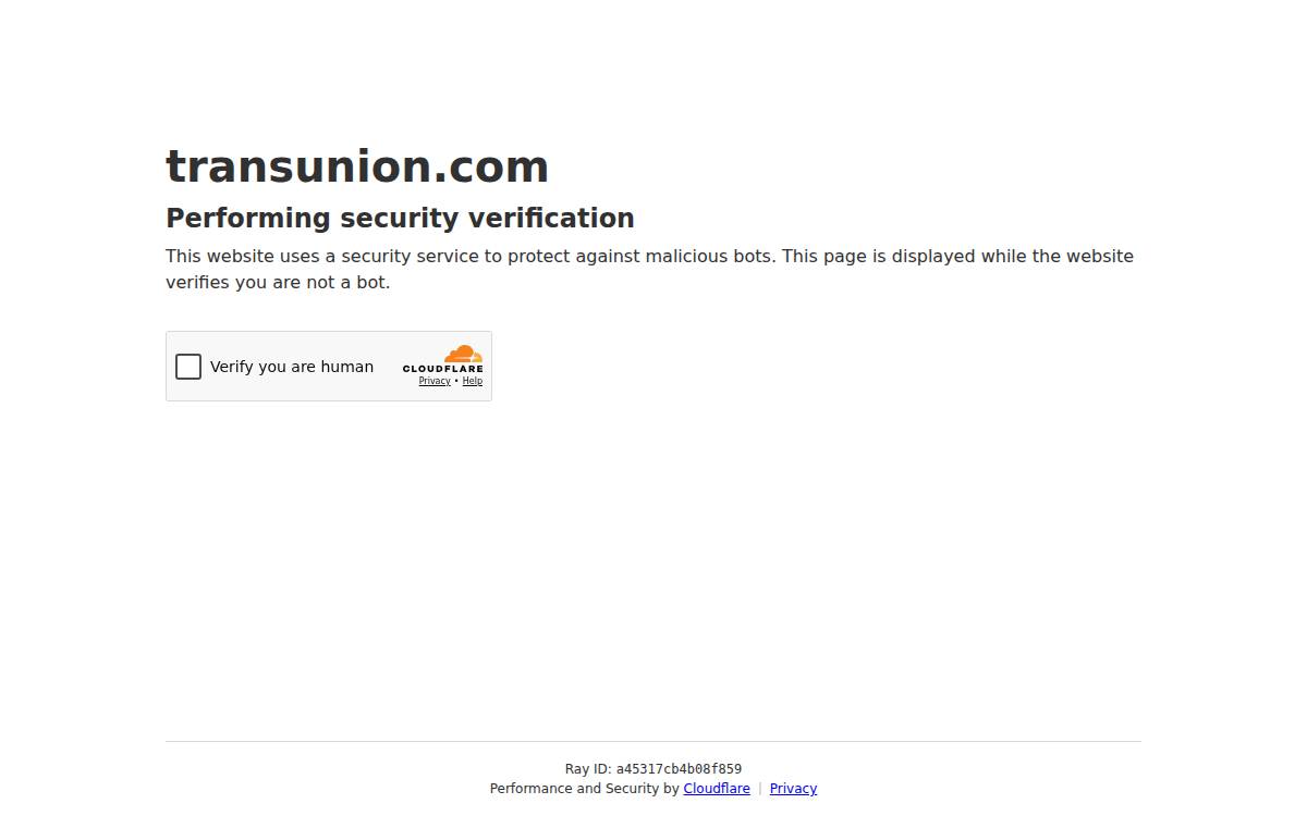 TransUnion website preview