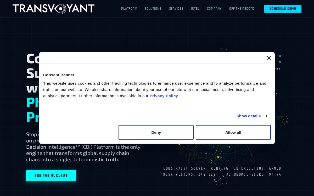 Transvoyant website preview