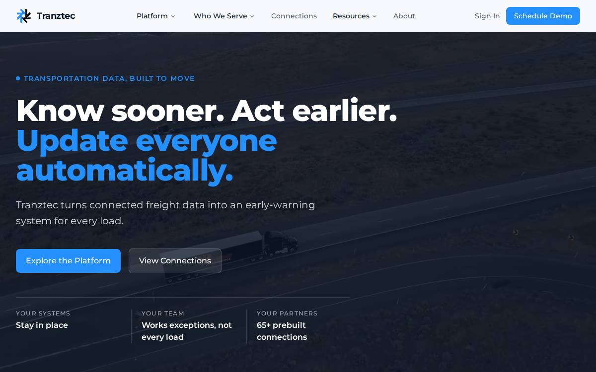 Tranztec website preview