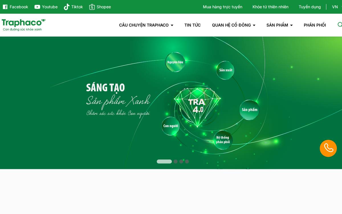 Traphaco website preview