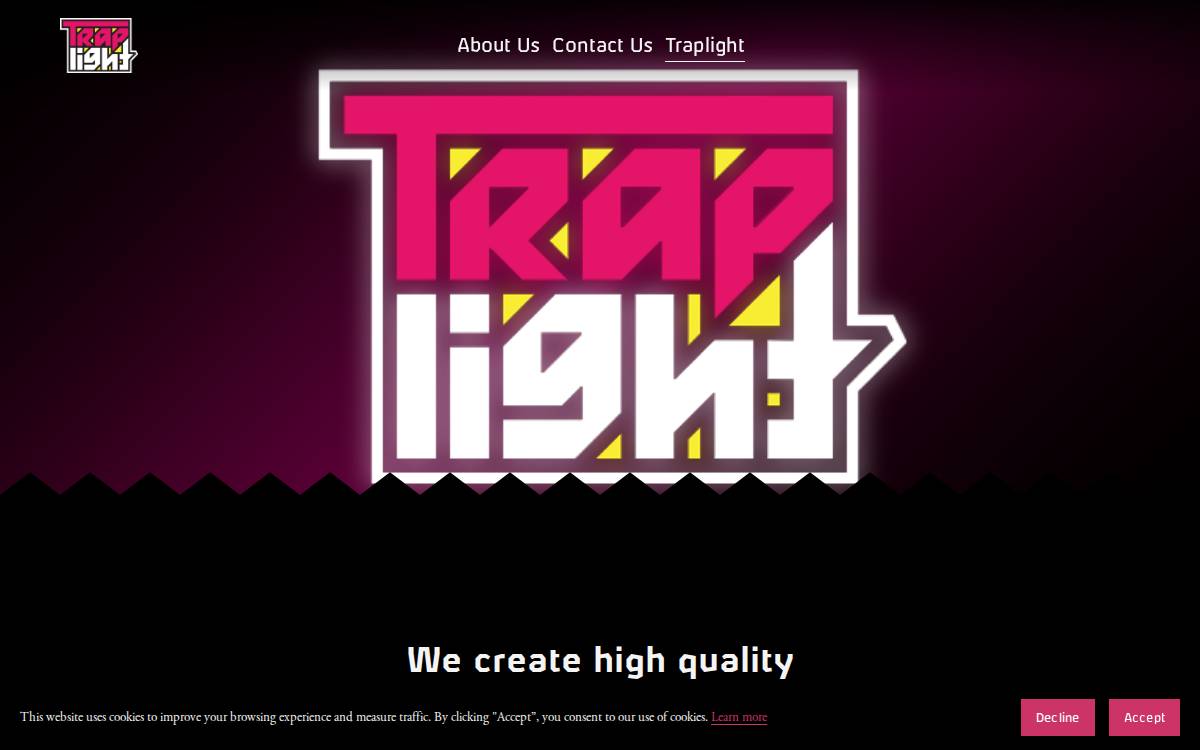 Traplight website preview