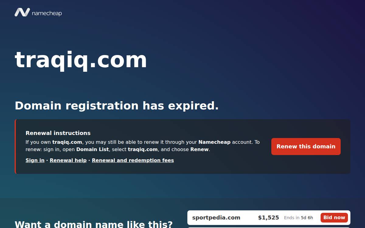 Traqiq website preview