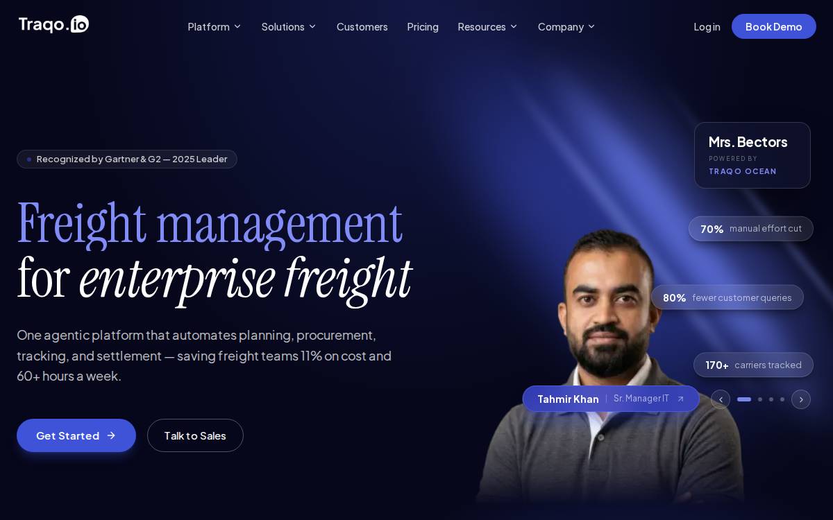 Traqo website preview