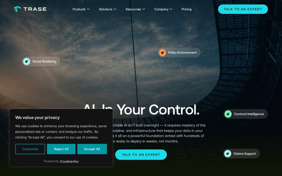 Trase Systems website preview