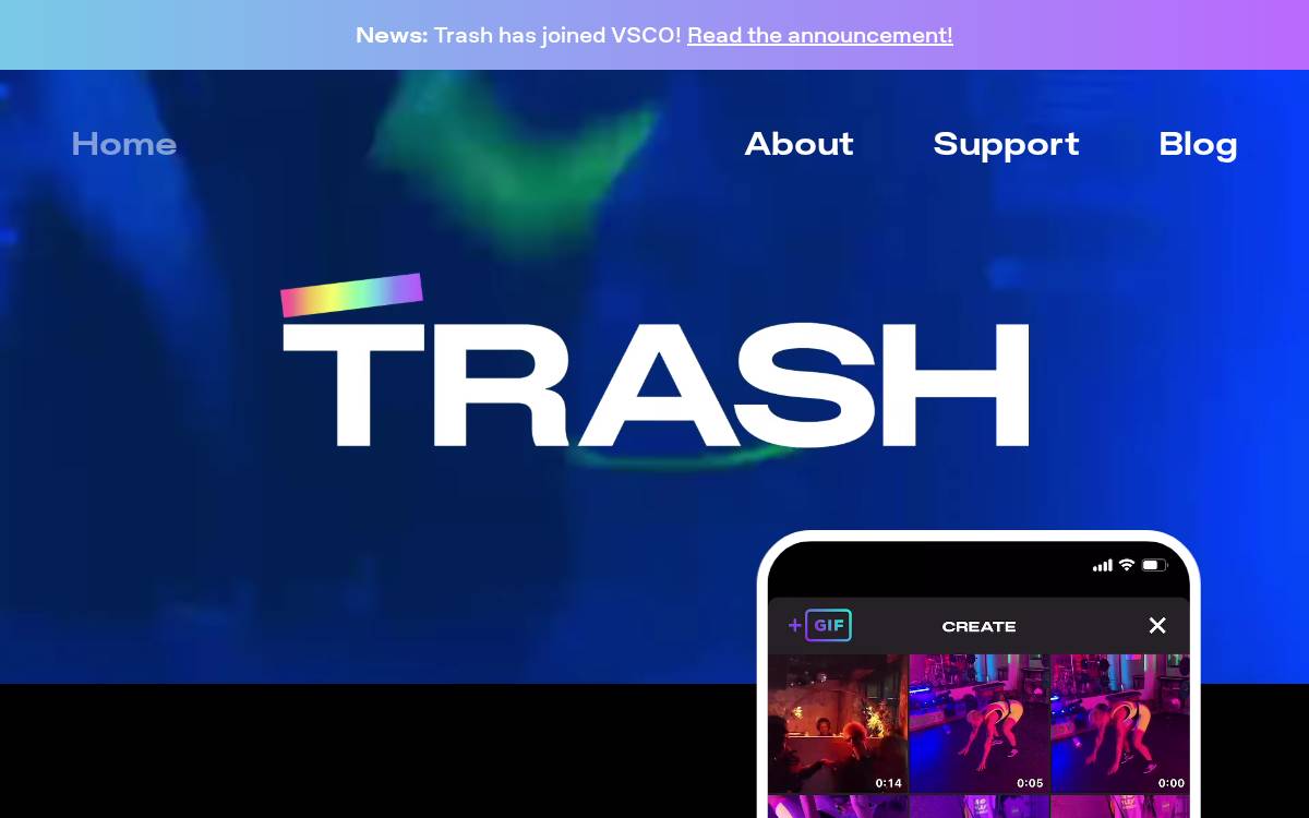 Trash website preview