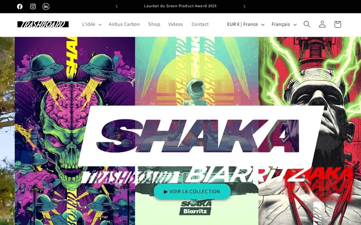 TRASHBOARD website preview