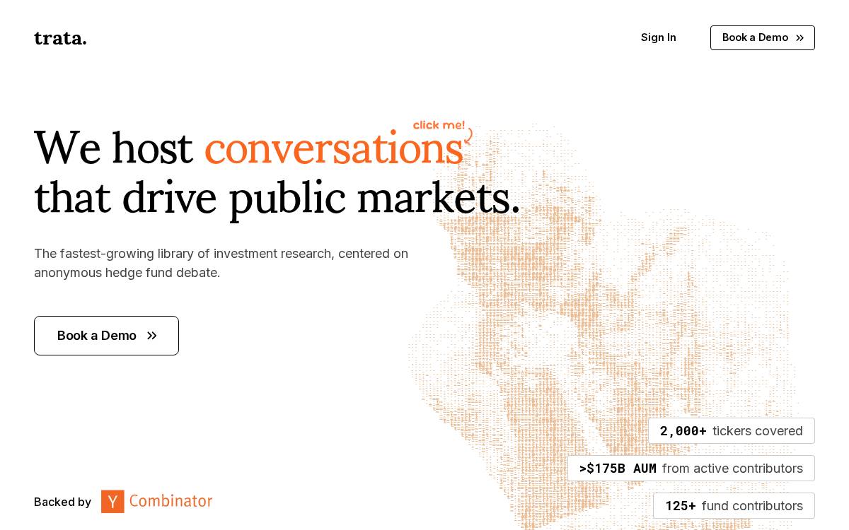 Trata website preview