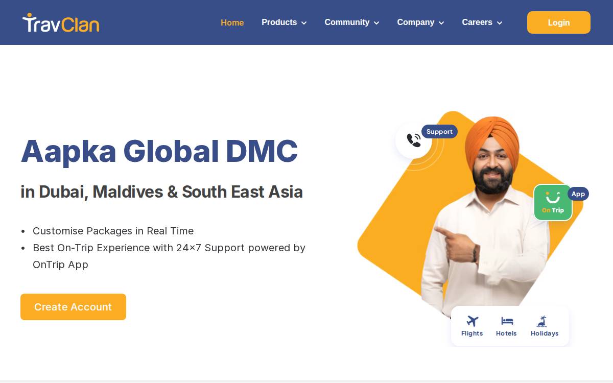 Travclan website preview