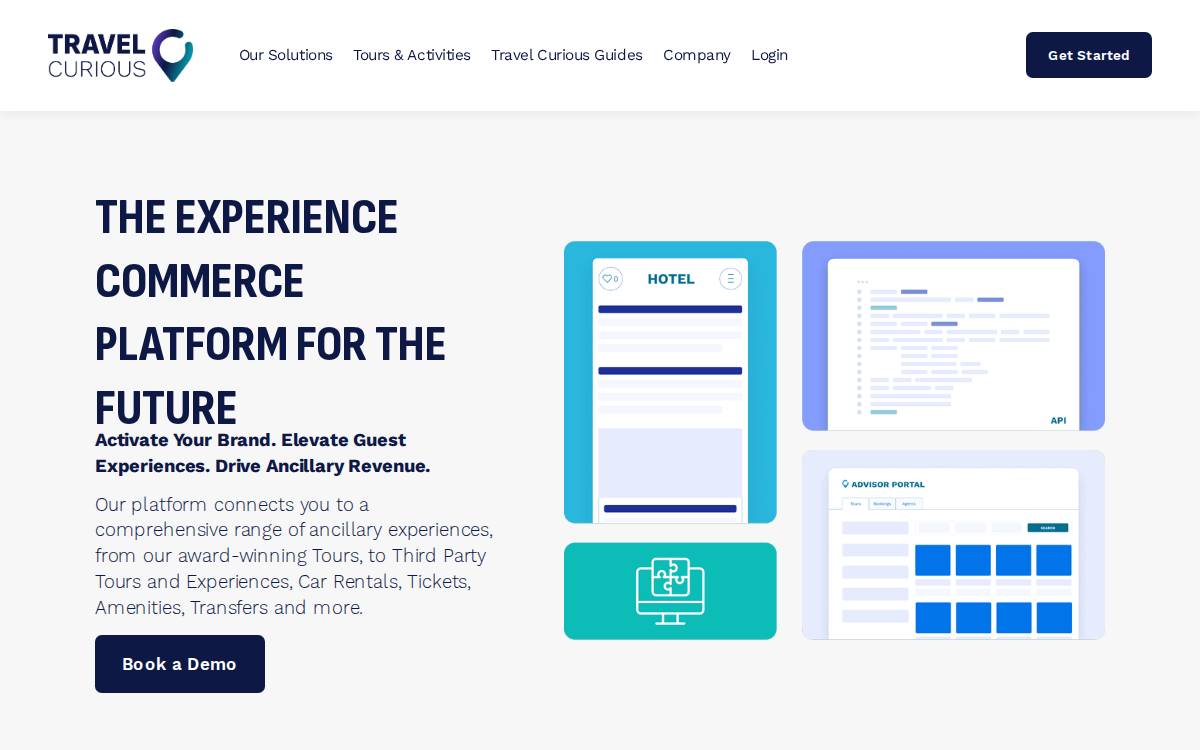 Travel Curious Group website preview