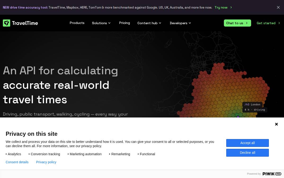 Travel Time website preview